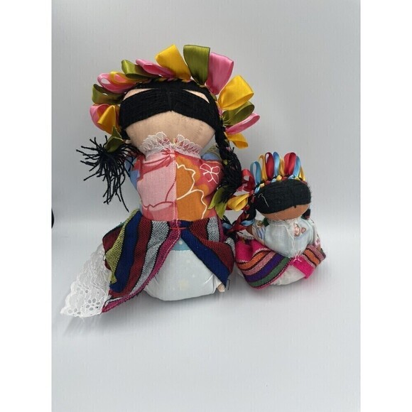 Handmade 12" Mexican Rag Doll - Lele Doll - Maria Doll - Muñeca Maria Mexicana - Picture 4 of 5